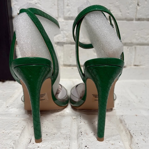 Steve Madden Green and White Heeled Sandals - Picture 3 of 3